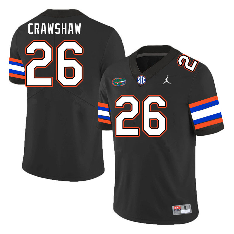 Men #26 Jeremy Crawshaw Florida Gators College Football Jerseys Stitched-Black
